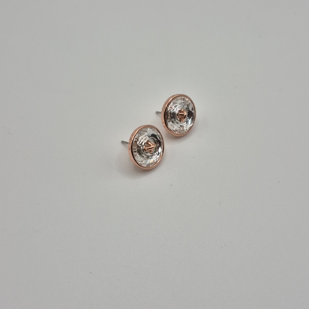 Ted Baker Rose Gold Kinley Big Button Earrings